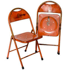 pr/metal folding chairs  from Java numbered and marked "Top"