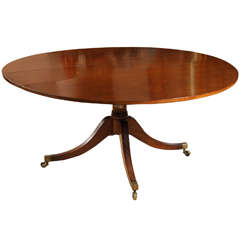 Antique English Mahogany Drop-Leaf Dining Table
