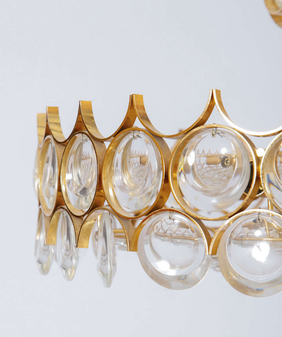 German Gilded Brass and Handmade Crystals Designed by Palwa