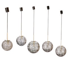 Doria Bubbled Glass Textured Pendant, Germany, 1960
s Vintage Doria Bubbled Glass Textured Pendant, Germany, 1960
s