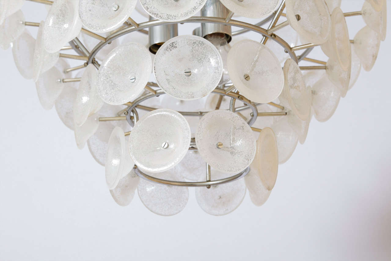 glass disk chandelier