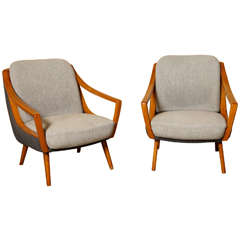 Set of Two Lounge-Easy Chairs Designed by Wilhelm Knoll