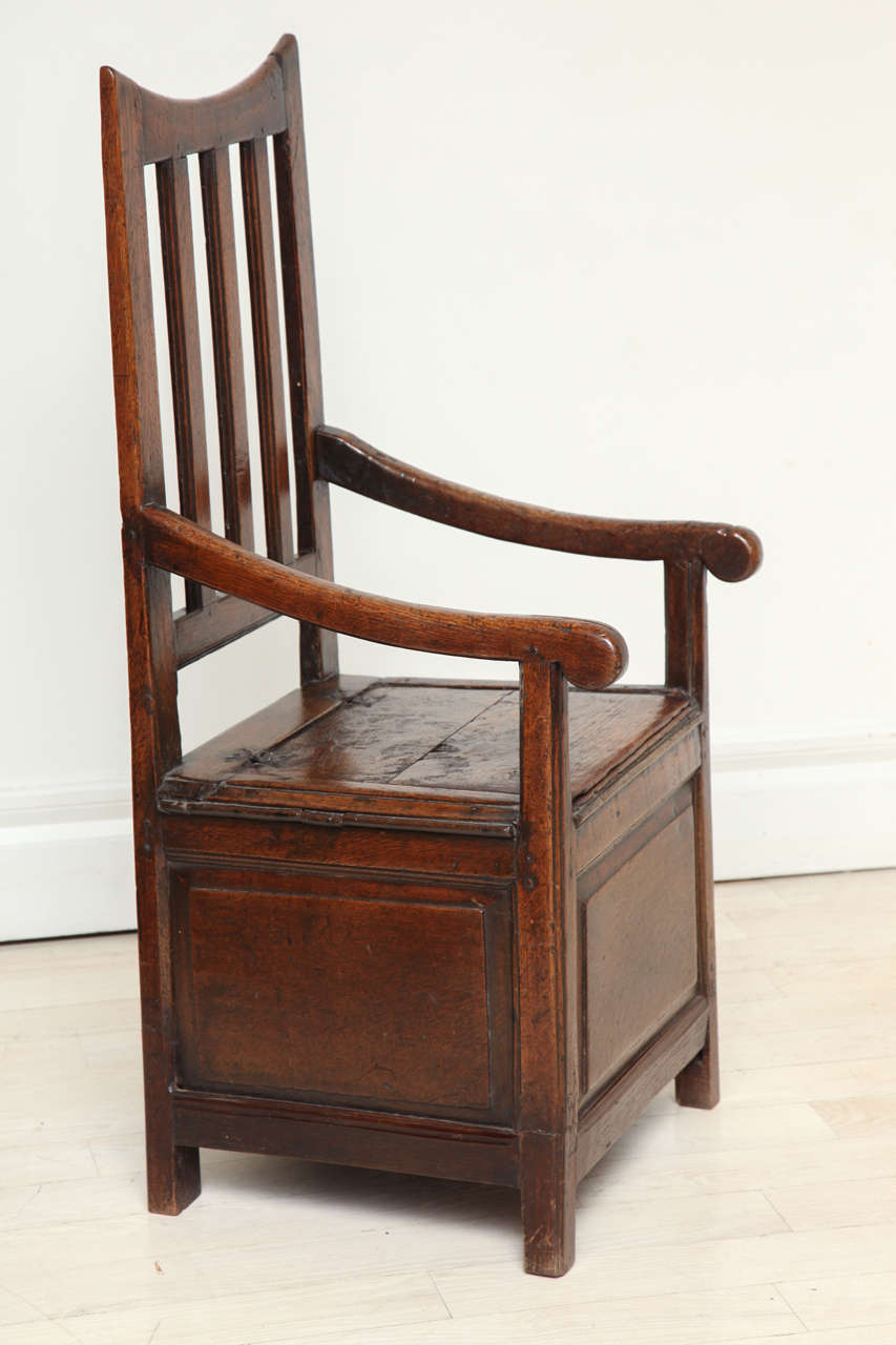 Country Early 18th Century French Oak Armchair