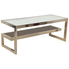 Chrome and Glass Coffee Table