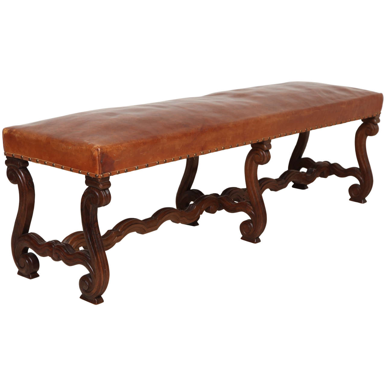Os de Mouton Style Walnut Bench