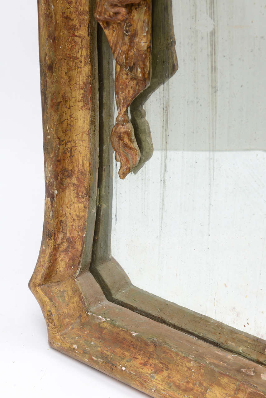 19th Century Gilt Mirror In Fair Condition In West Palm Beach, FL