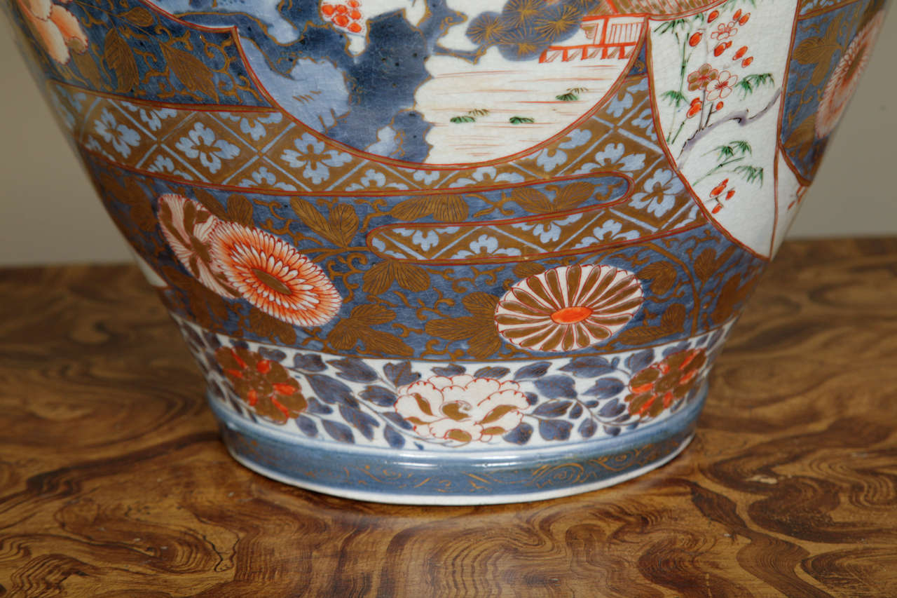 18th Century and Earlier Large Japanese Late 17th / Early 18th Century Imari Ovoid Vase