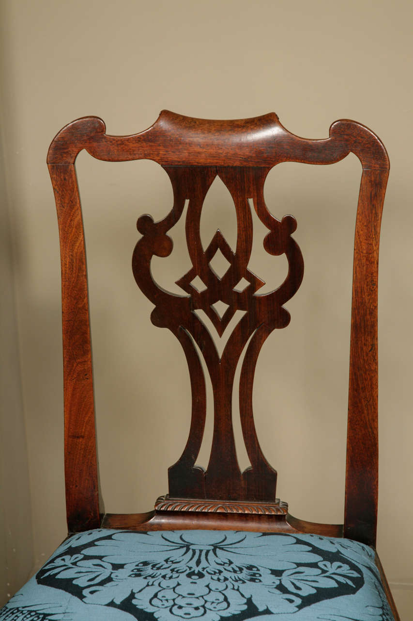 18th Century and Earlier Irish Mahogany Side Chair circa 1740 For Sale