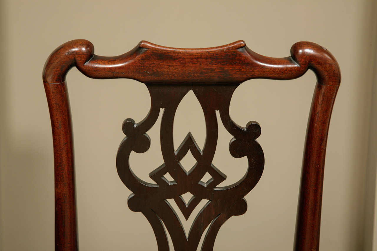 Irish Mahogany Side Chair circa 1740 For Sale 1