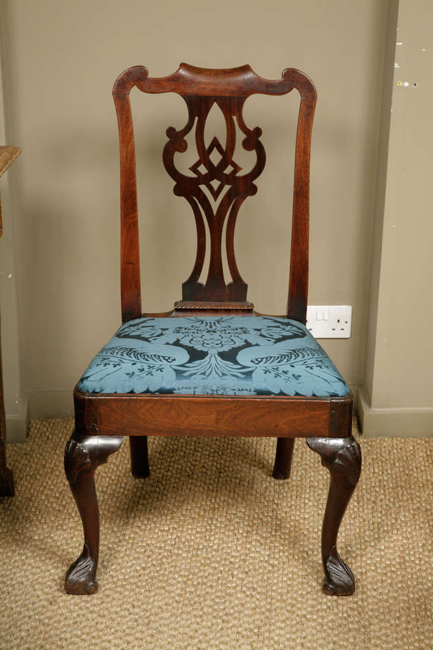Irish Mahogany Side Chair circa 1740 For Sale 4