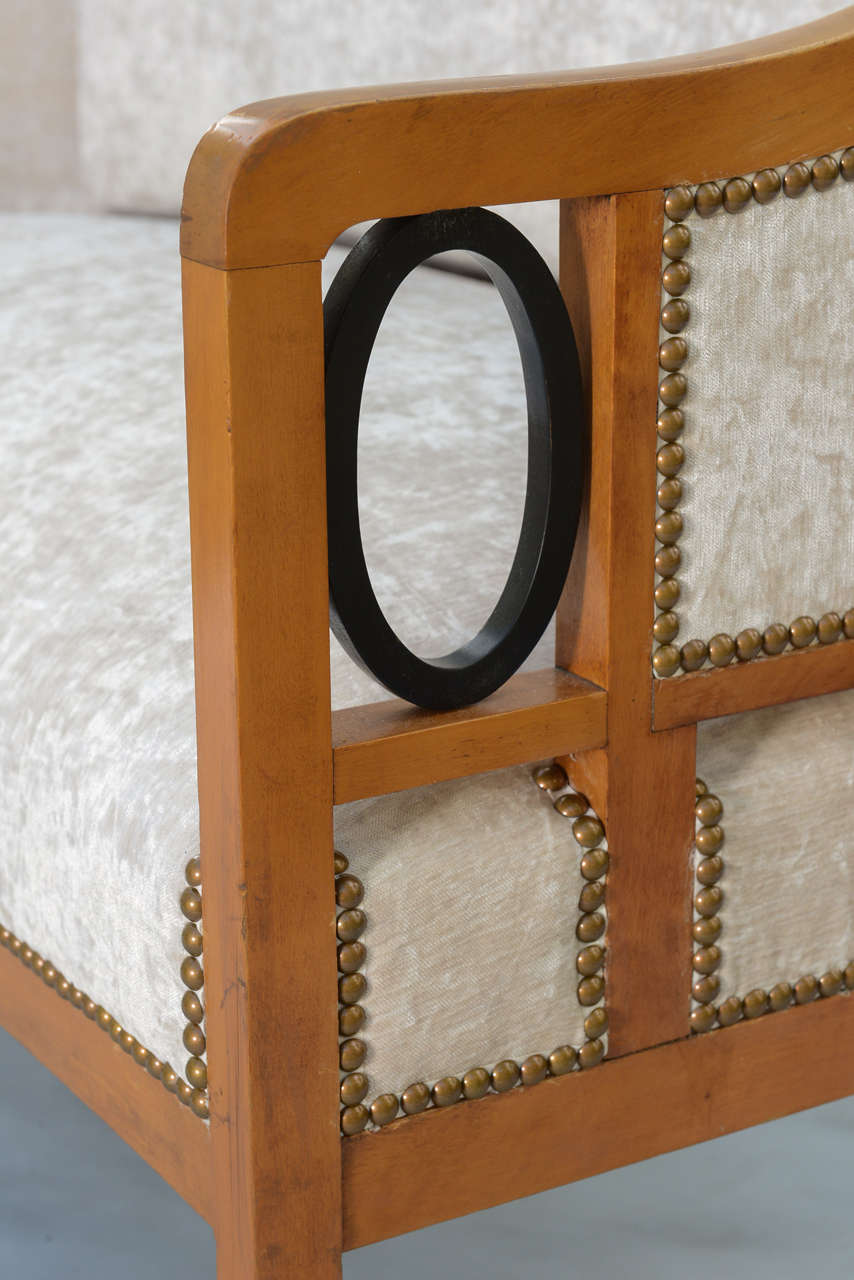 European Biedermeier Style Upholstered Settee