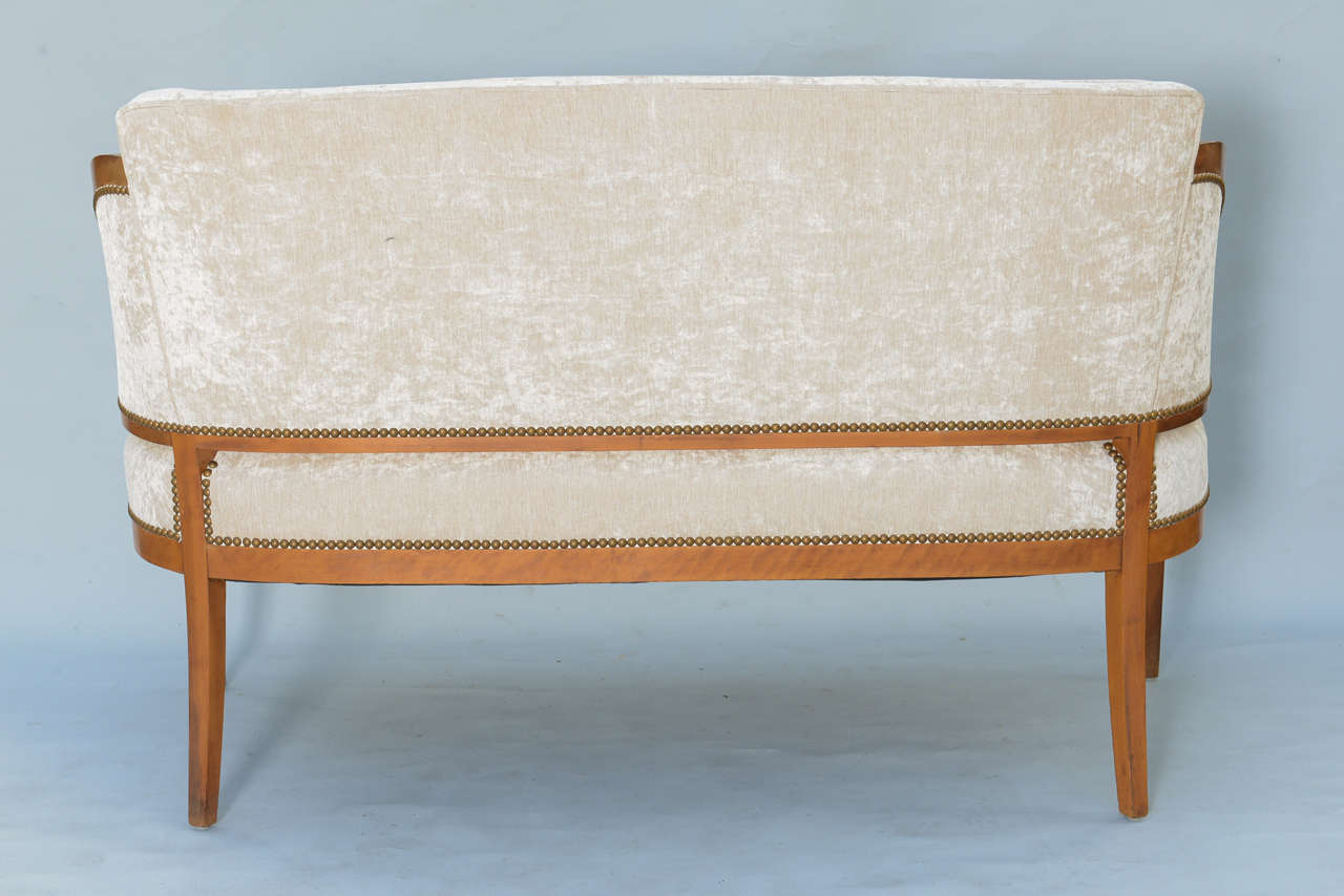 Biedermeier Style Upholstered Settee 1
