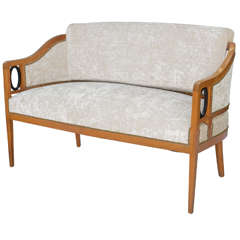Biedermeier Style Upholstered Settee