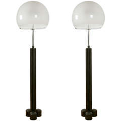 Retro Two Floor Lamps, "Porcino da Terra, " 1953, by Dominioni