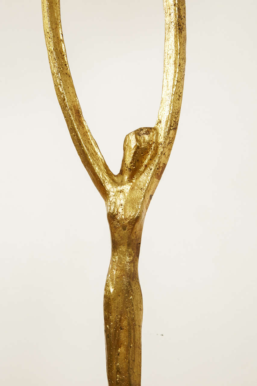 Gilt Patinated Bronze Floor Lamp by Félix Agostini, 1955-60 2