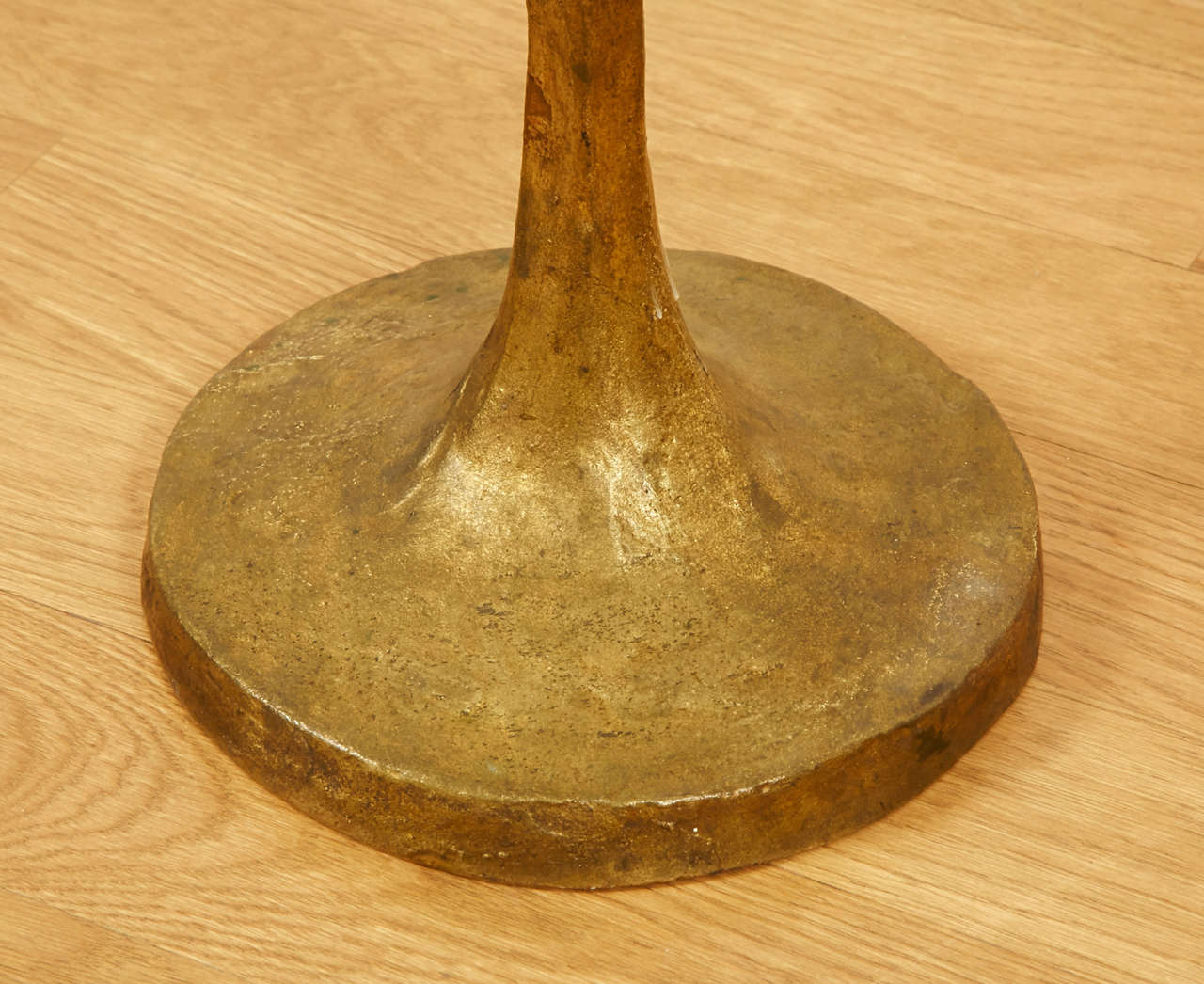 French Gilt Patinated Bronze Floor Lamp by Félix Agostini, 1955-60