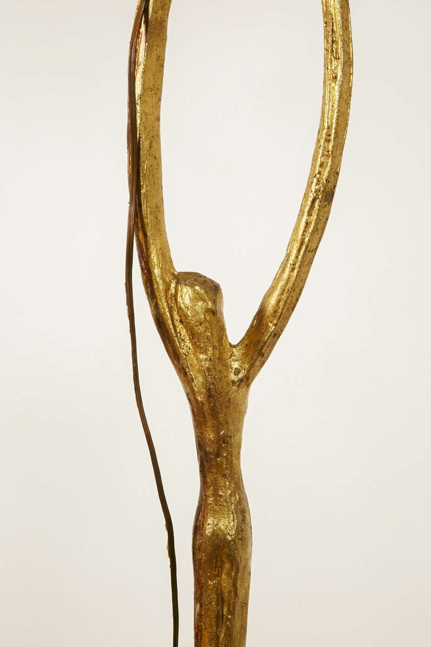 Gilt Patinated Bronze Floor Lamp by Félix Agostini, 1955-60 3