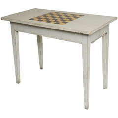 Used Swedish 19th Century Game Table for Chess and Backgammon