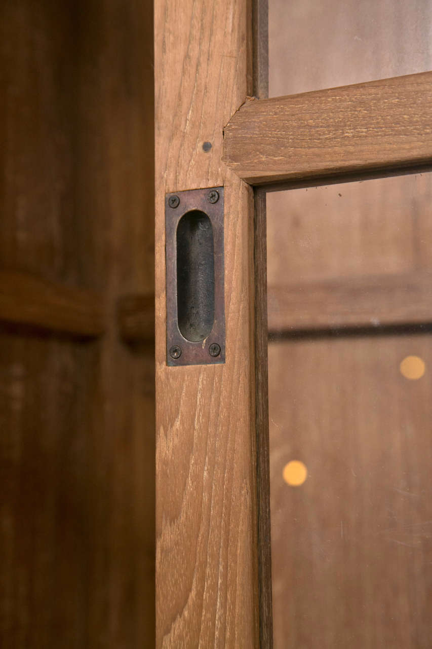 sliding glass door china cabinet