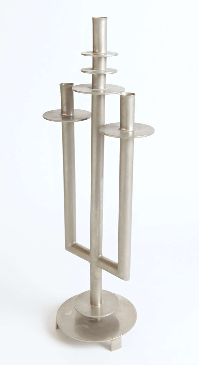 Mid-20th Century Monumental Art Deco Candlesticks in the Manner of Serge Chermayeff for Dryad For Sale