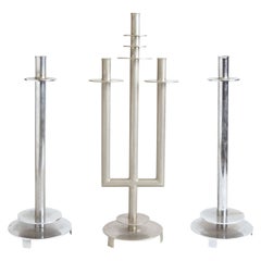 Monumental Art Deco Candlesticks in the Manner of Serge Chermayeff for Dryad