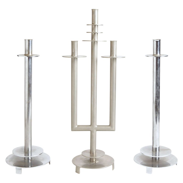 Monumental Art Deco Candlesticks in the Manner of Serge Chermayeff for Dryad  For Sale at 1stDibs | art deco candle sticks