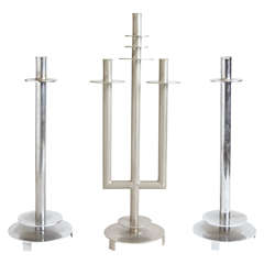 Monumental Art Deco Candlesticks in the Manner of Serge Chermayeff for Dryad 11