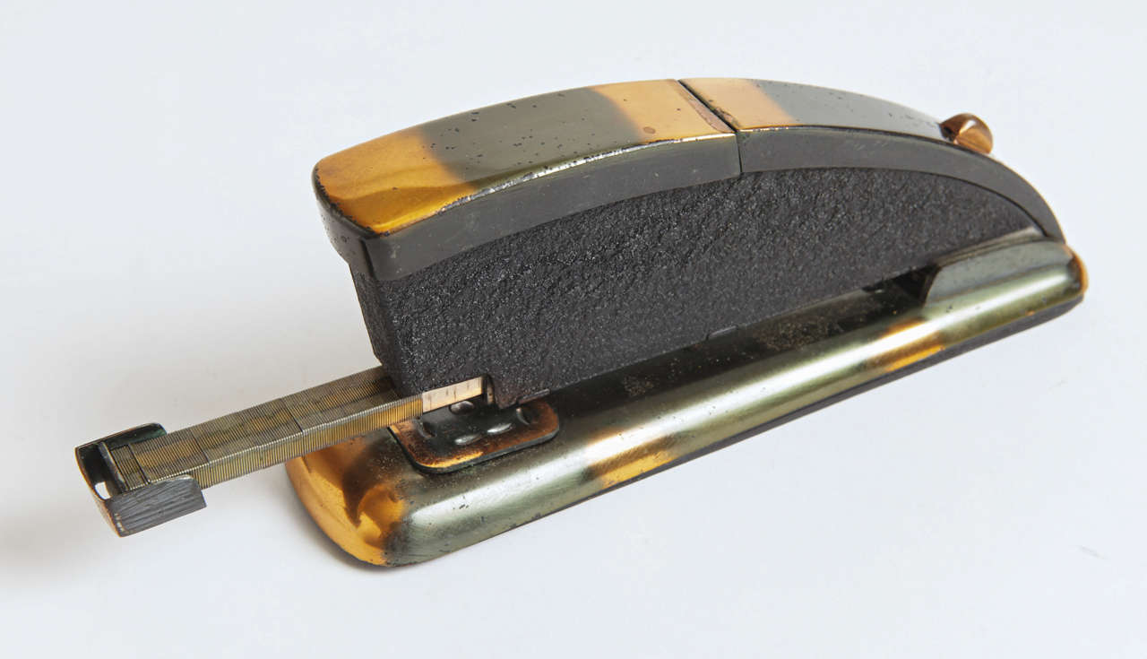 Rare Zephyr Hotchkiss Stapler by Robert Heller with Original Box and Insert In Good Condition For Sale In Dallas, TX