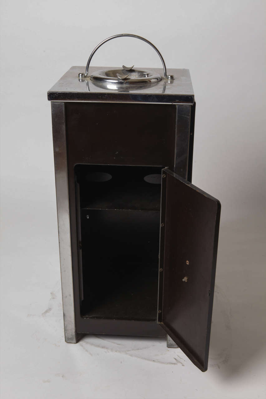 Machine Age Art Deco Smokestand Cocktail Cabinet Smoke Stand Bar  1