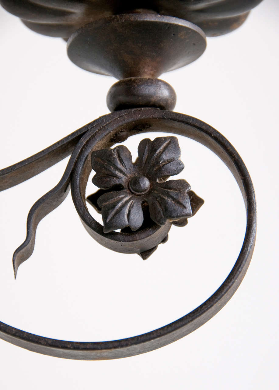 Decorative Forged Iron Chandelier For Sale 1
