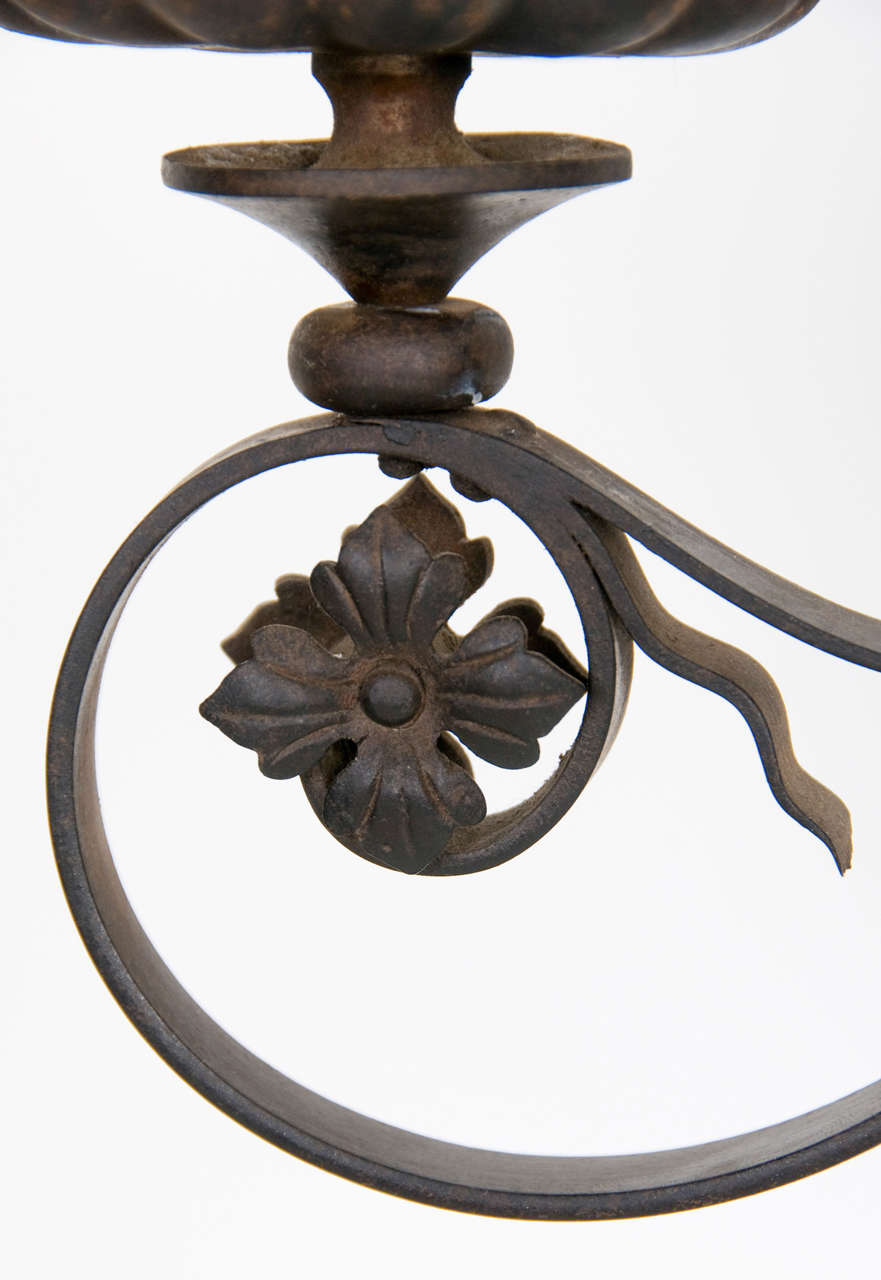 Decorative Forged Iron Chandelier For Sale 3