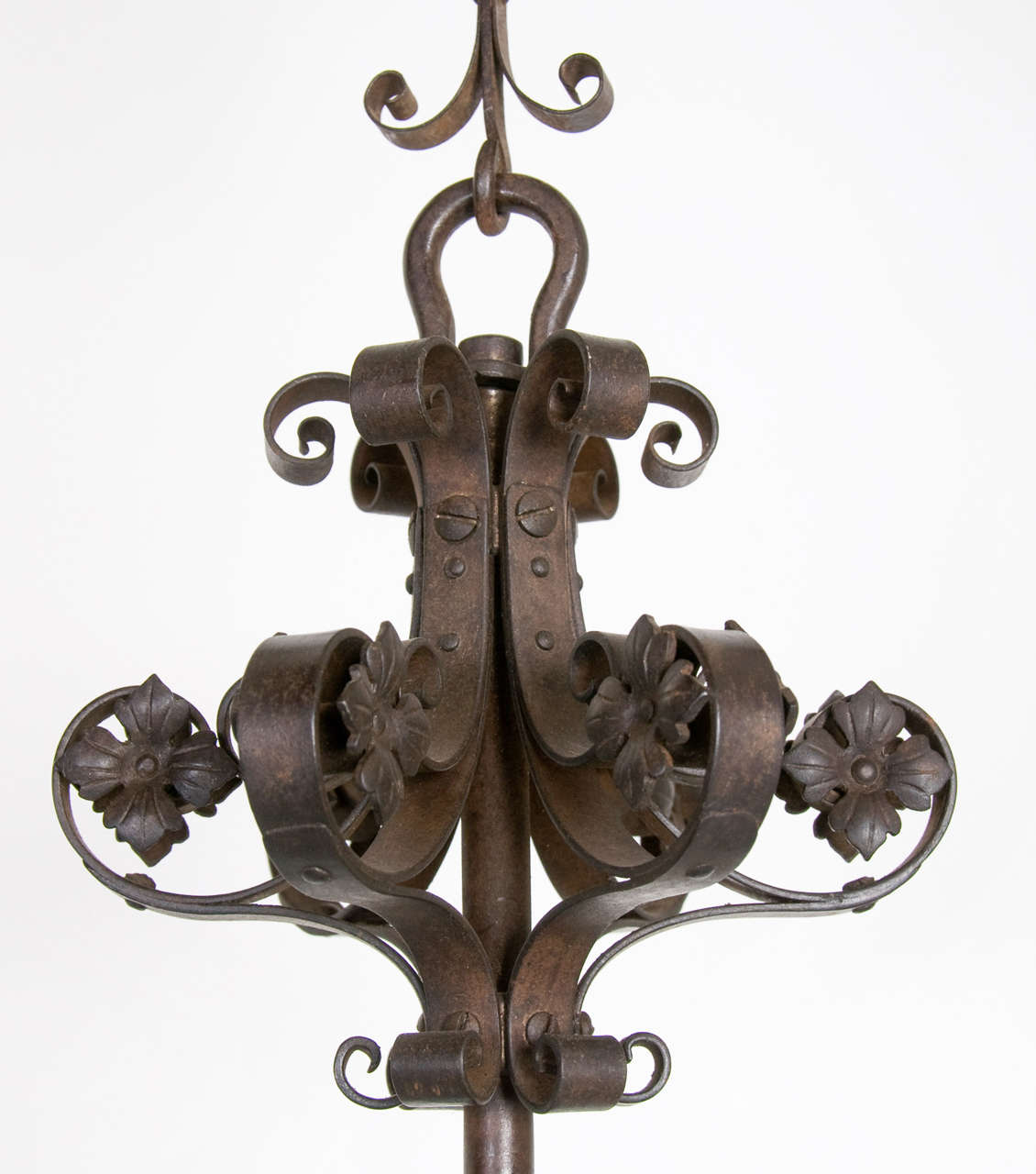 Decorative Forged Iron Chandelier For Sale 4