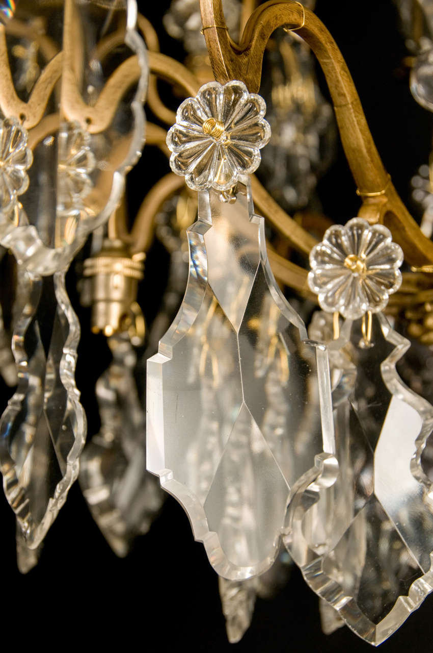 Bronze 19th Century Louis XV Style, Nine-Light Chandelier 2