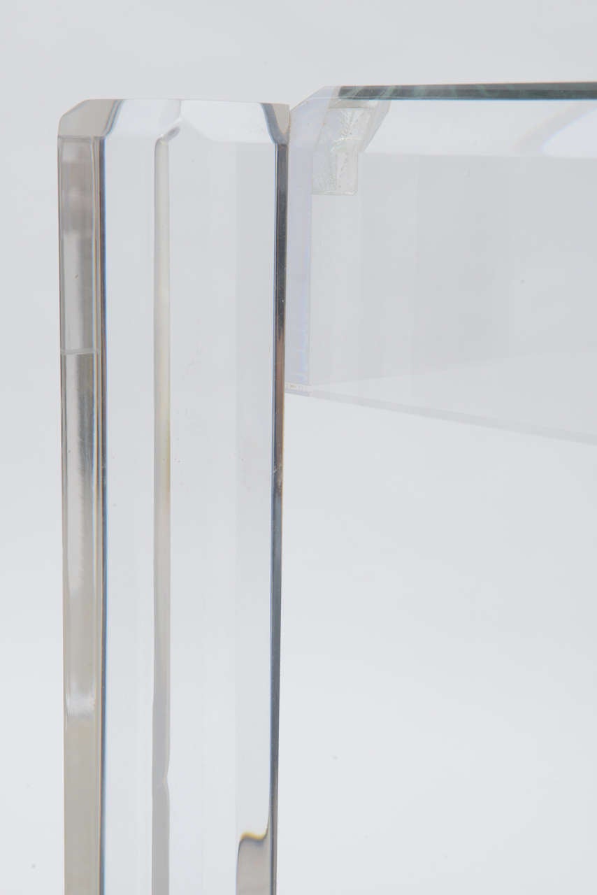 Chunky Lucite Side Table 2