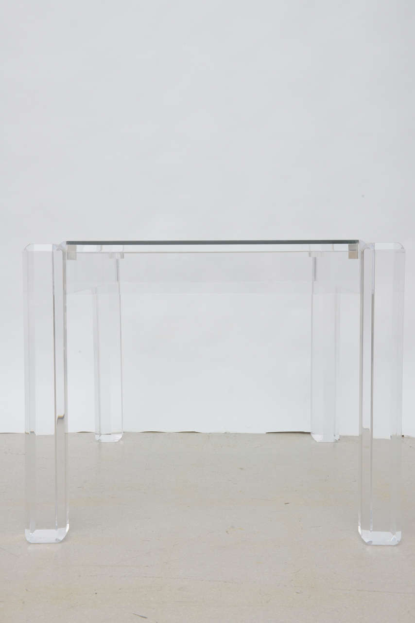 Chunky Lucite Side Table 3