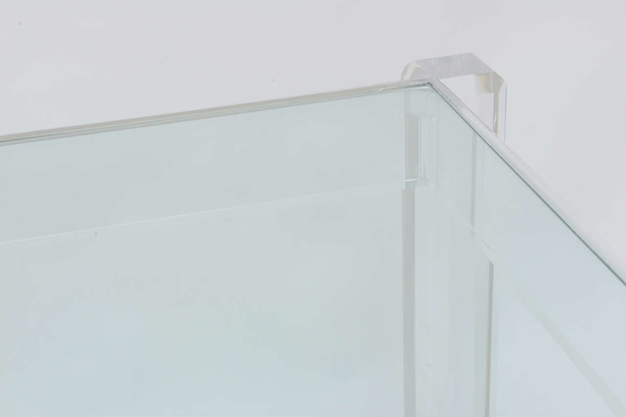 Chunky Lucite Side Table 4