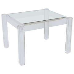 Chunky Lucite Side Table