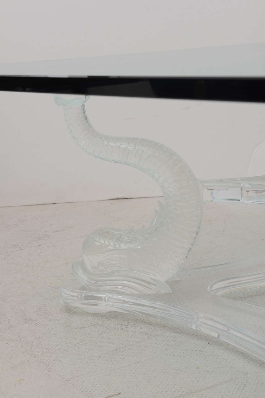 Unknown Vintage Lucite Dolphin Table