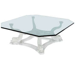 Vintage Lucite Dolphin Table