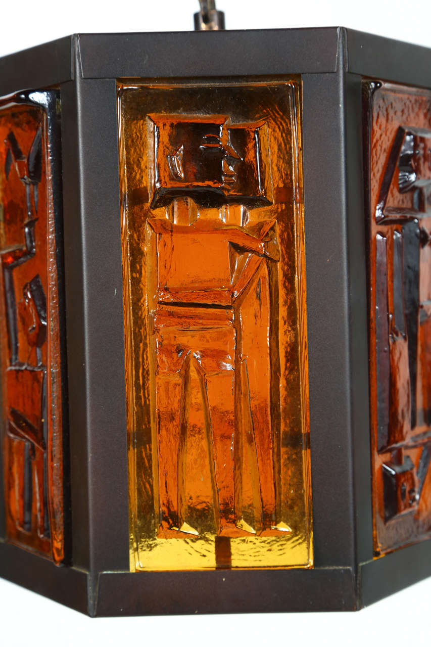 Erik Hoglund Glass Lantern In Good Condition In Los Angeles, CA