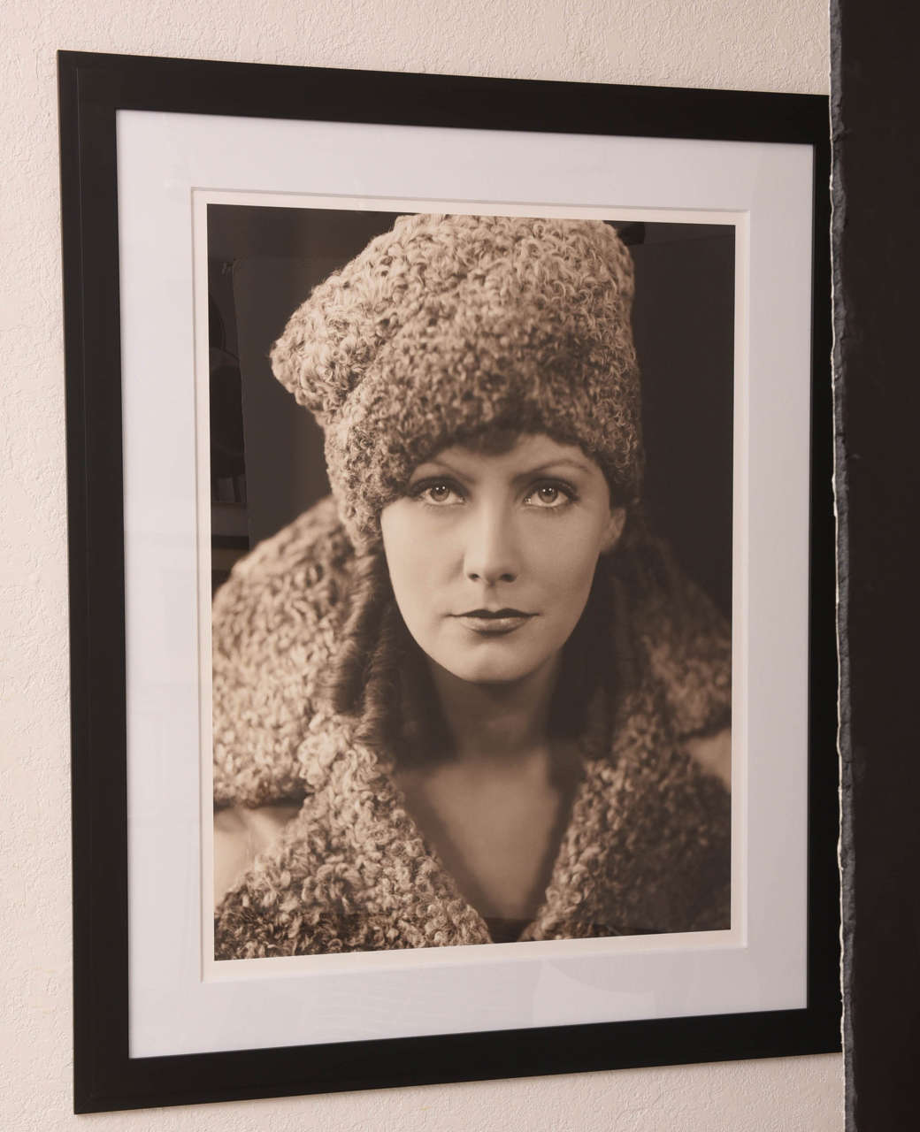 Framed archival pigment print (AP 3/5) of Greta Garbo circa 1936 by George Hurrell.  Produced under the authority of the Hurrell Estate Collection, LLC this print is part of a limited edition series of no more than 50 prints and five artist proofs. 