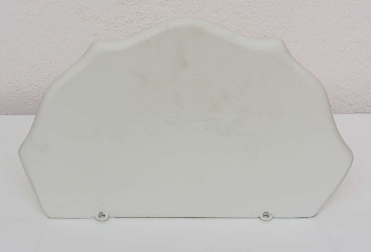 Pair of White Plaster Wall-Shelves in the Style of Serge Roche: 20th Century In Excellent Condition In West Palm Beach, FL