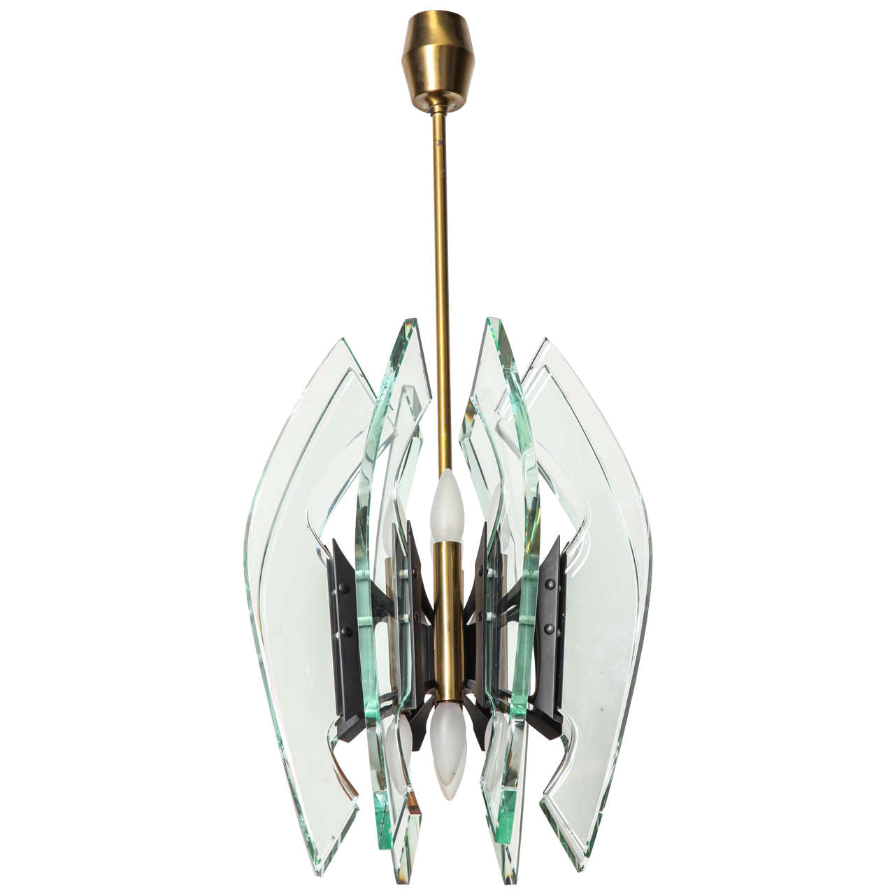 Max Ingrand Chandelier Made in Italy by Fontana Arte For Sale