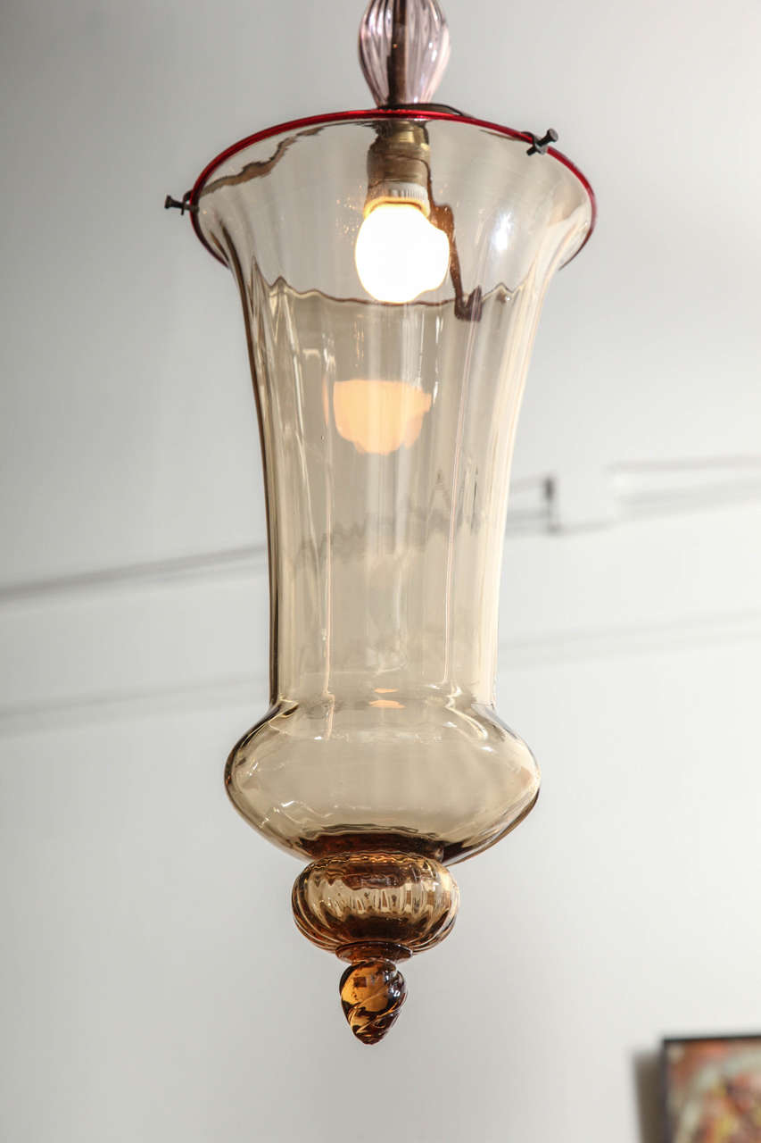 Art Deco Venini Cappelli Pendant Light Made in Italy in 1925 by Vittorio Zecchin For Sale