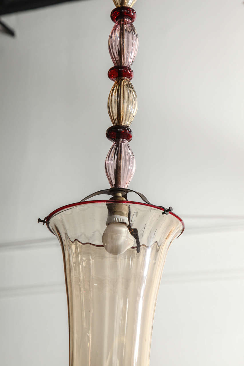 Venini Cappelli Pendant Light Made in Italy in 1925 by Vittorio Zecchin In Excellent Condition For Sale In New York, NY