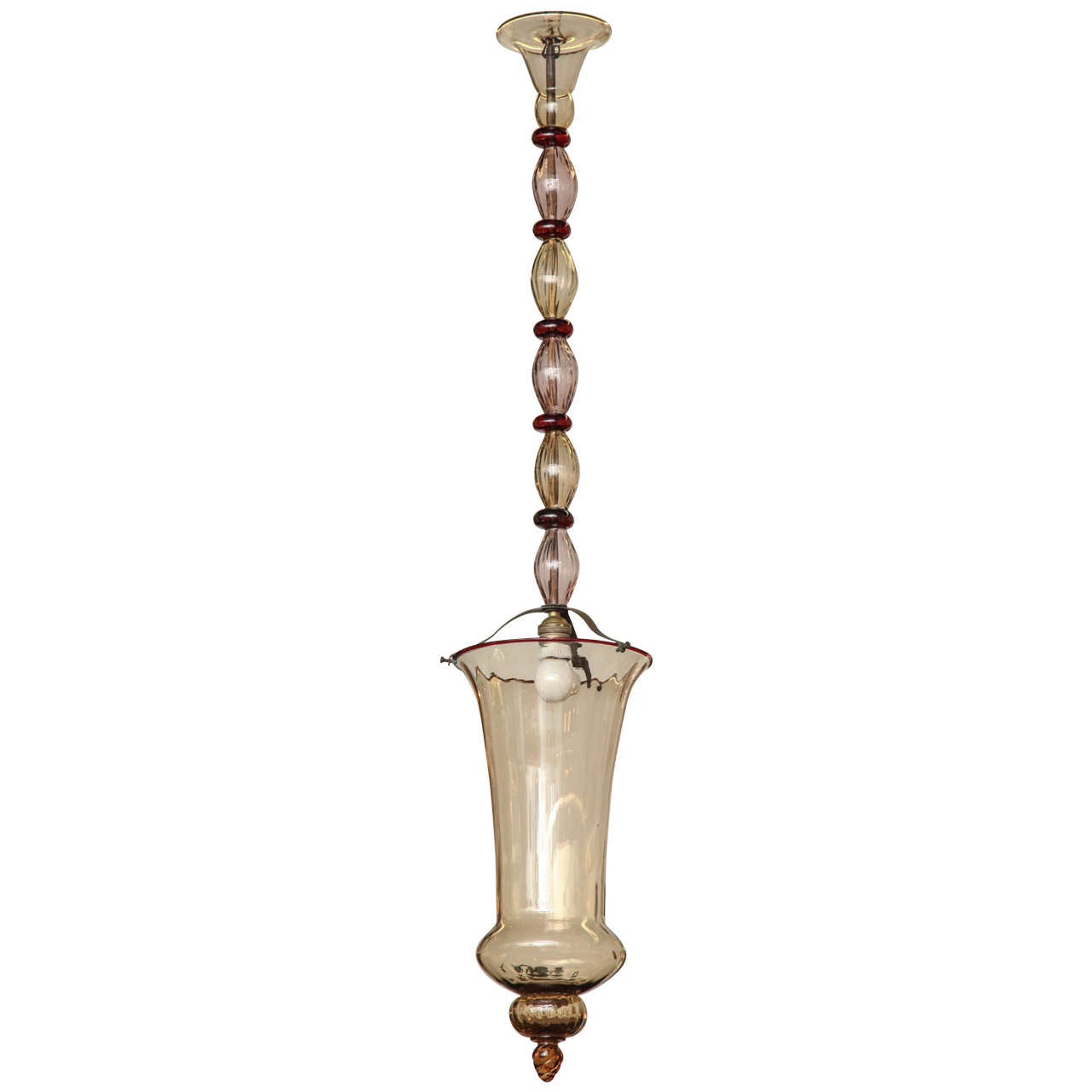 Venini Cappelli Pendant Light Made in Italy in 1925 by Vittorio Zecchin For Sale
