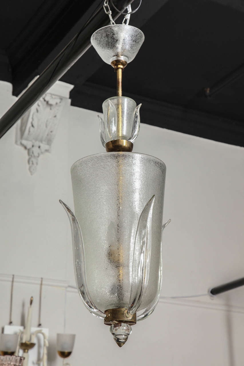 Etched Chandelier by Seguso Made in Venice, 1935