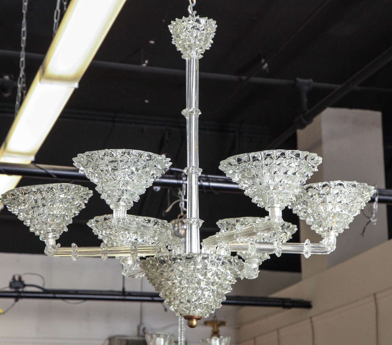 Mid-20th Century Barovier Toso Chandelier Made in Venice