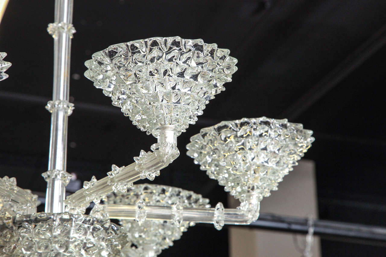 Art Glass Barovier Toso Chandelier Made in Venice