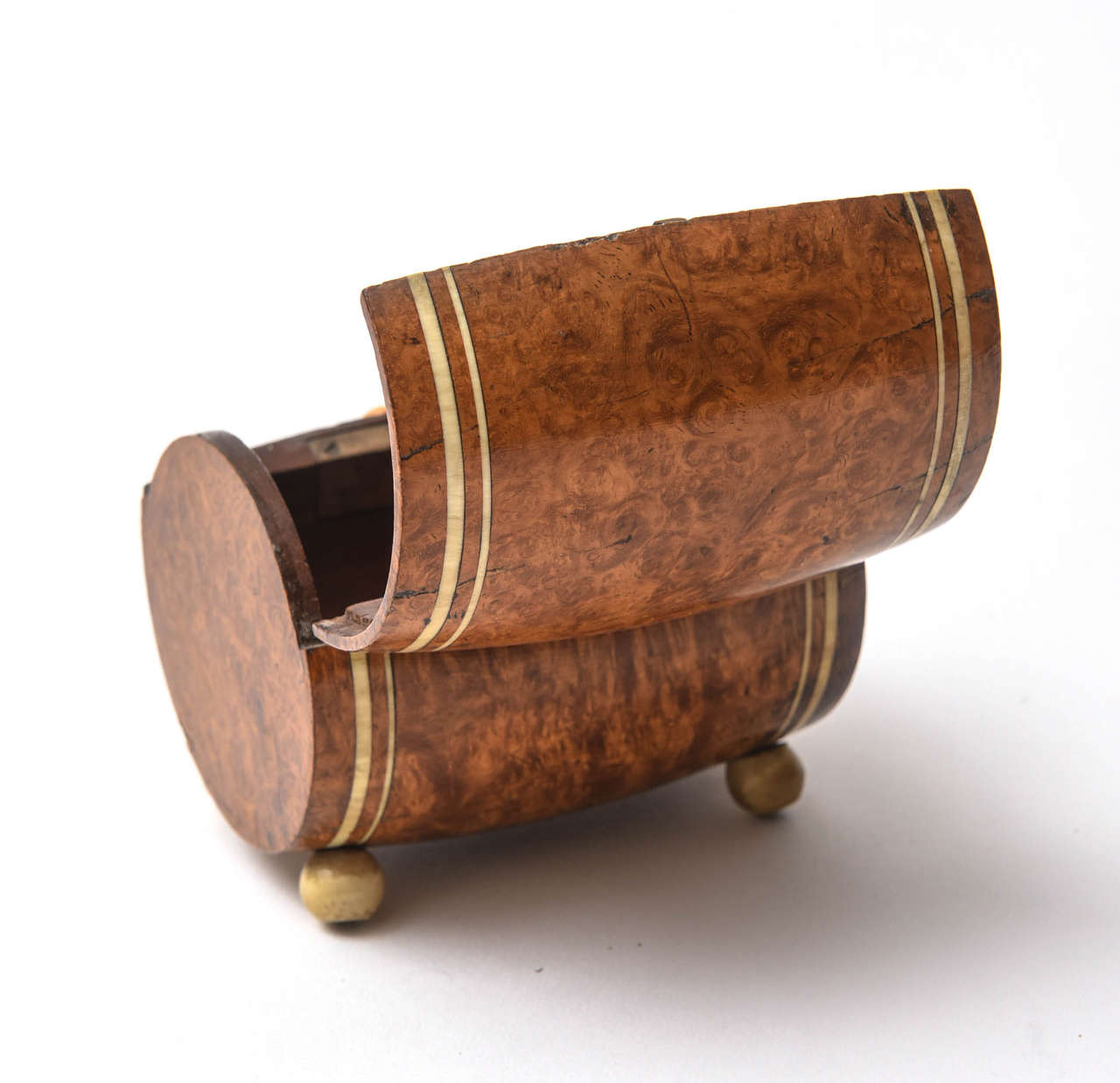 Burl Wood Barrel Cigarette Server 1